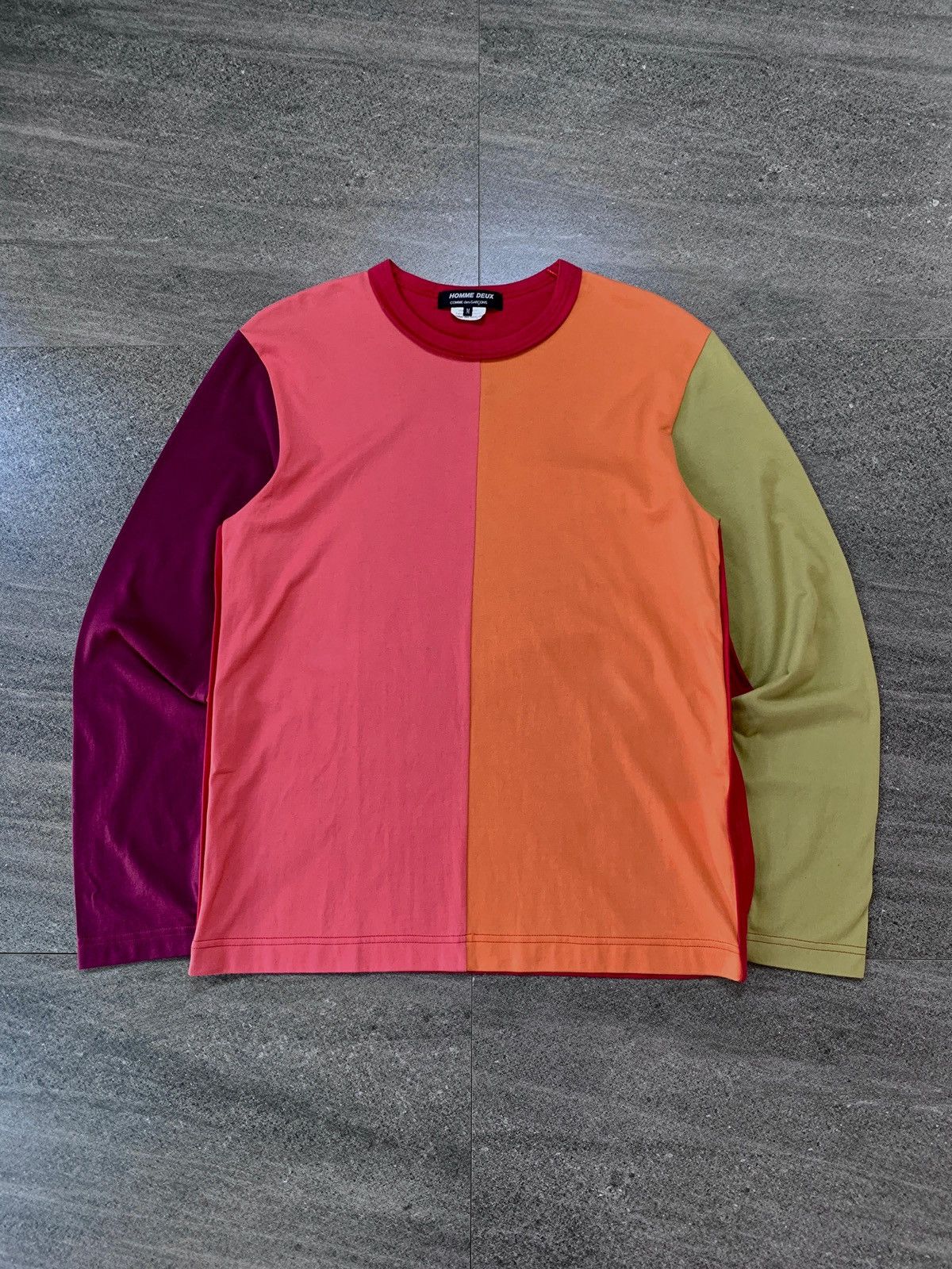 Comme des Garcons Homme Deux Color Block Longsleeve tee Size US M / EU 48-50 / 2 - 1 Thumbnail