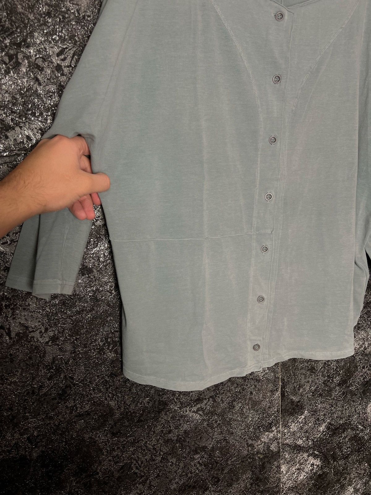Designer ISCHIKO By Oska Avant Garde Cardigan Gray 3/4 Sleeves Size 3 Size M / US 6-8 / IT 42-44 - 4 Thumbnail