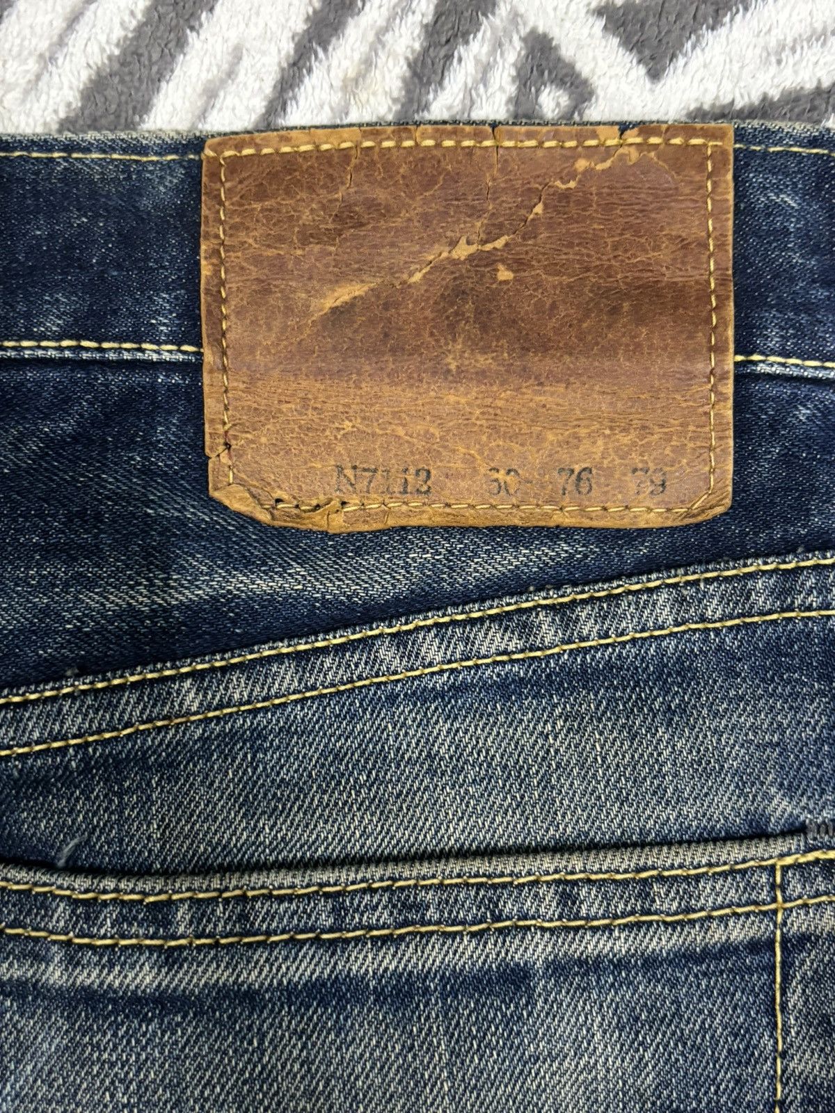 Sugar Cane Vintage 70s Big Stone Mud Wash Thrashed Distress Flare Jeans Size US 29 - 12 Thumbnail