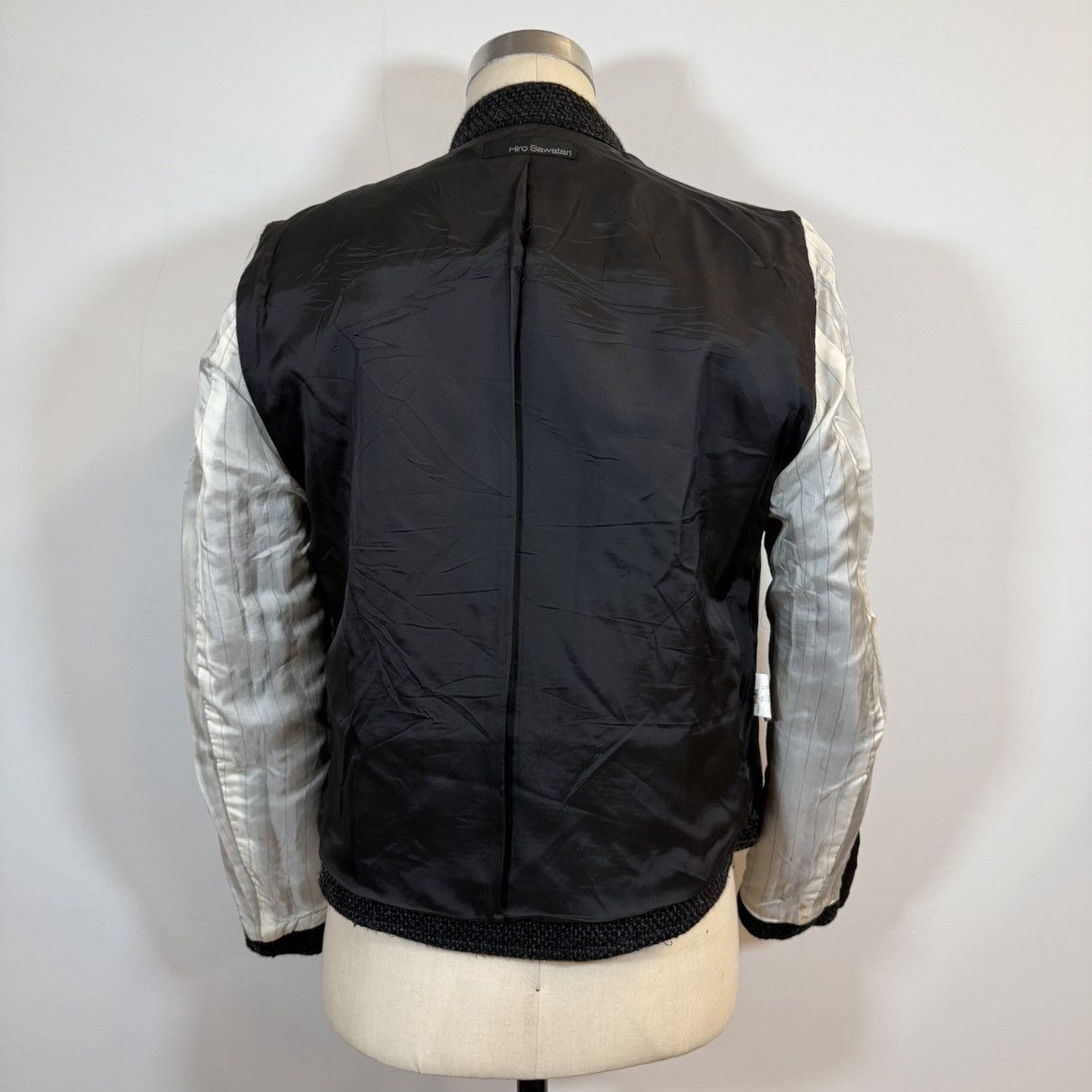 Japanese Brand Hiro Sawatari Black Lurex Boucle Moto Jacket Size US L / EU 52-54 / 3 - 13 Thumbnail