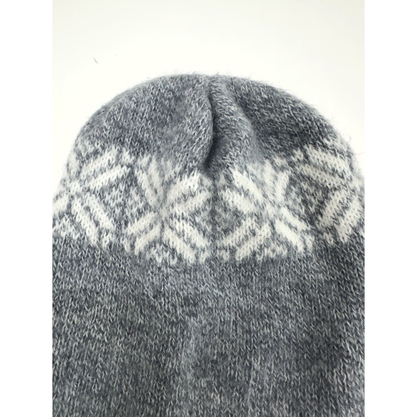 Vintage VINTAGE Unbranded Womens Hat Gray Snowflake Beanie Pull On Knit Size ONE SIZE - 2 Thumbnail