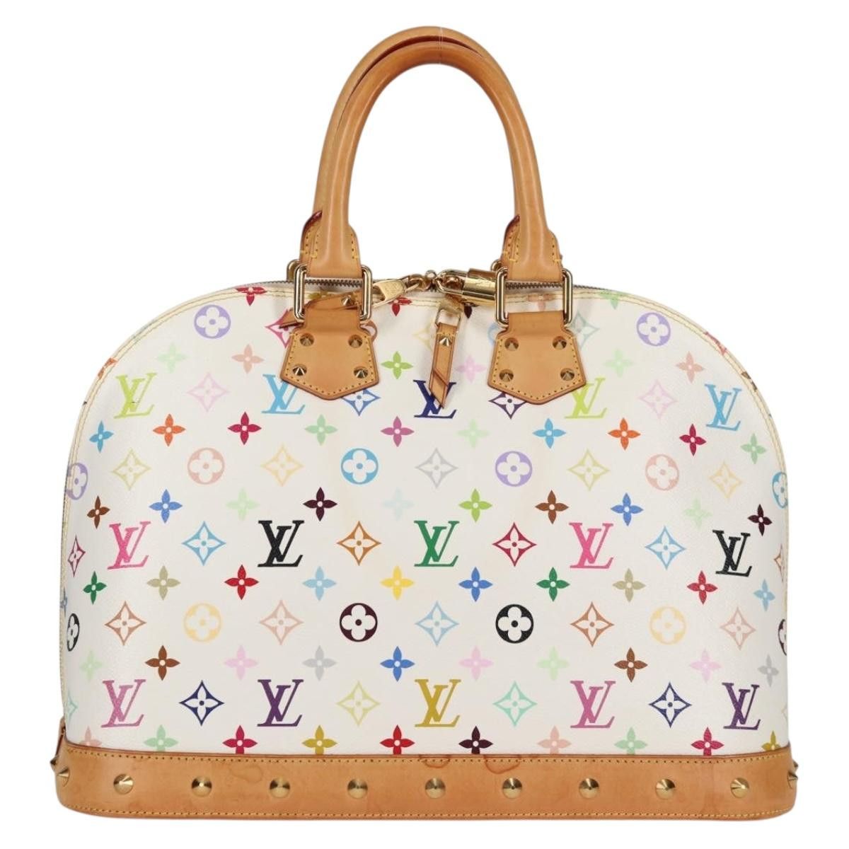 Louis Vuitton LOUIS VUITTON Monogram Multicolor Alma GM Hand Bag White Size ONE SIZE - 2 Thumbnail