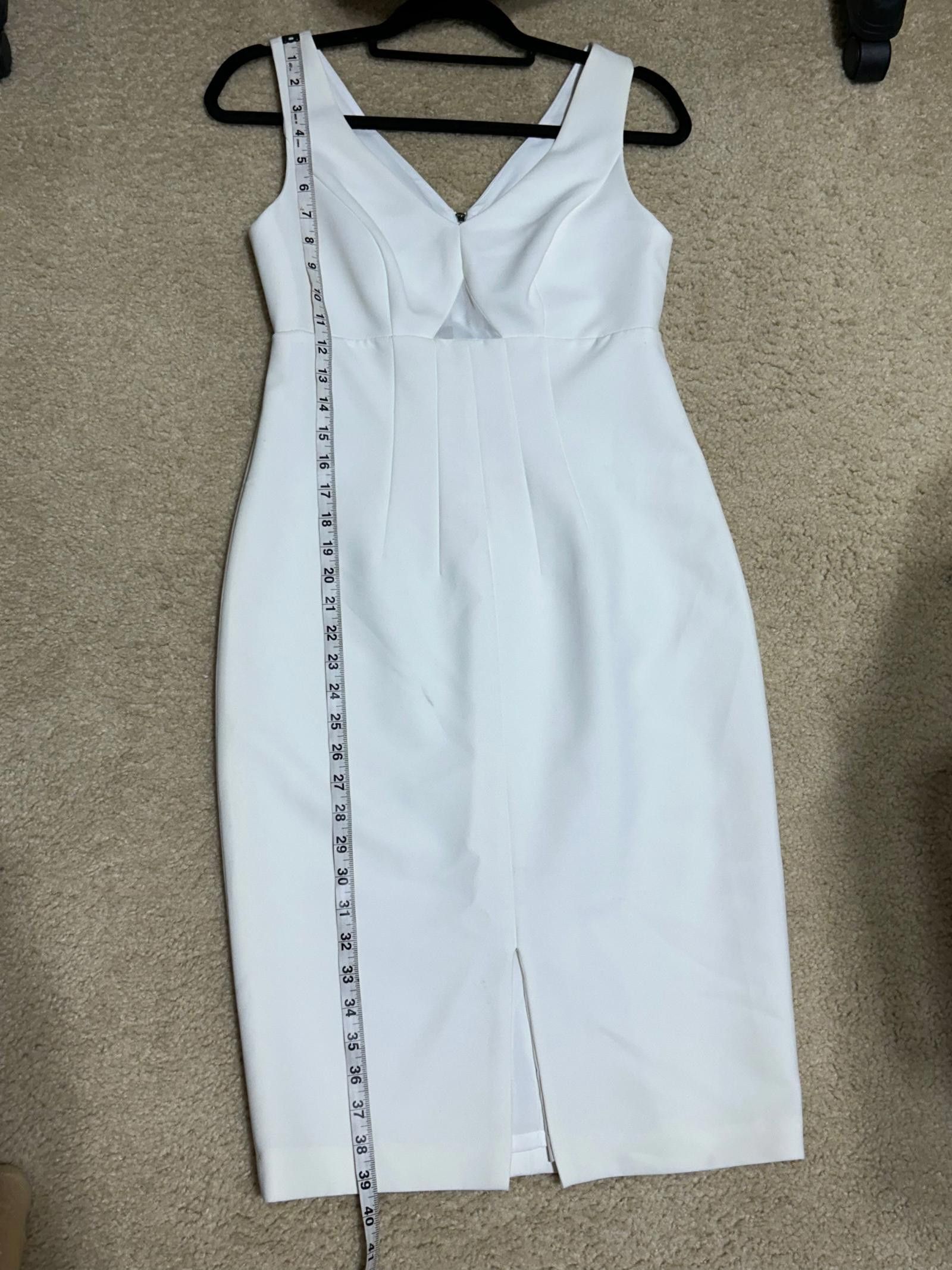Designer Donna Morgan White Sleeveless Sheath Dress Size 6 Size M / US 6-8 / IT 42-44 - 9 Thumbnail