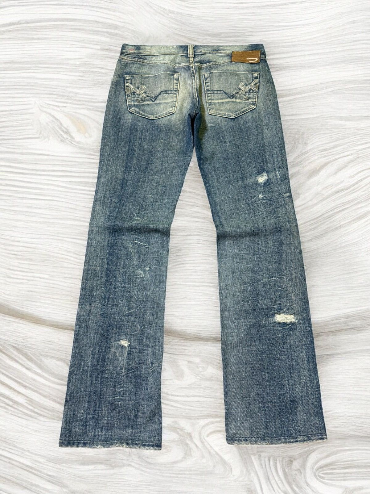 Hysteric Glamour FLARE DIESEL INDUSTRY COW LEATHER LOW RISE DENIM Size US 29 - 2 Thumbnail
