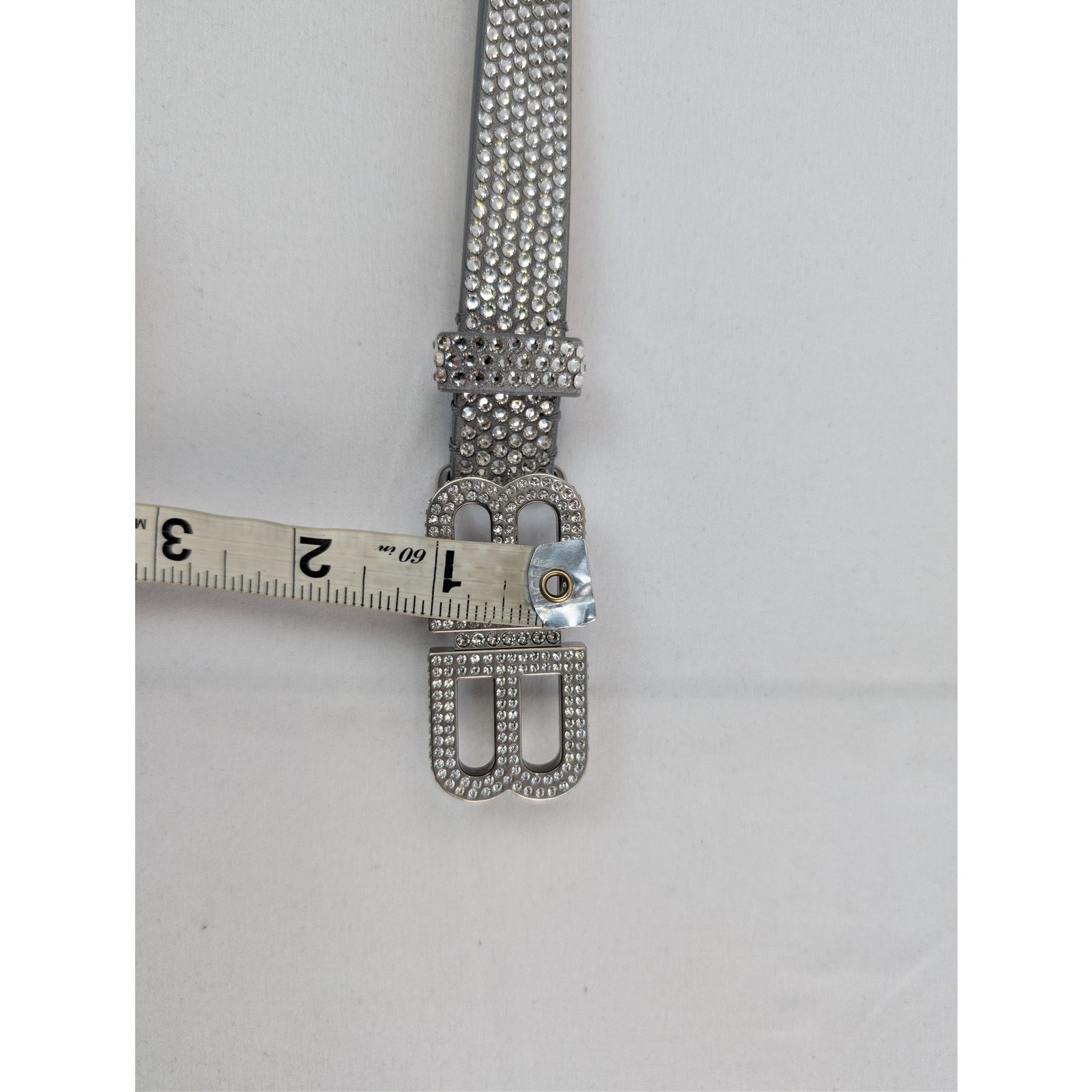 Balenciaga o1rshd1 Size: 80cm / Women's BB Studded Belt in Black/Silver Size ONE SIZE - 10 Thumbnail