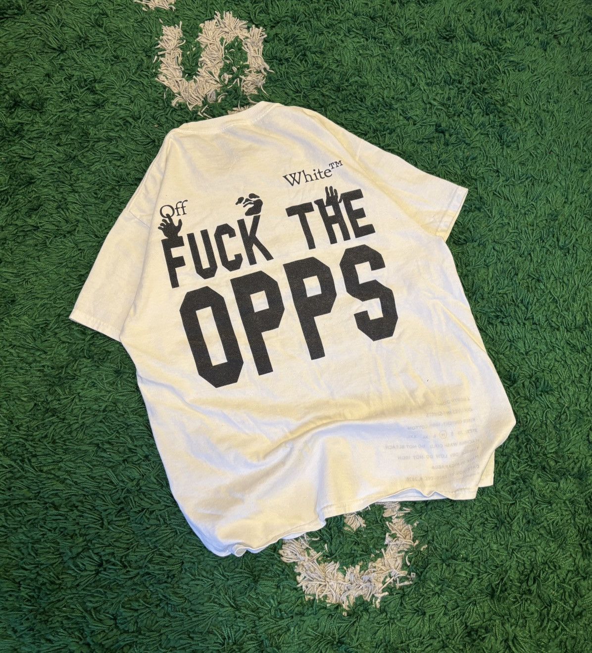 Off-White VERY RARE Off-White “F The Opps” Tee Size US M / EU 48-50 / 2 - 2 Thumbnail