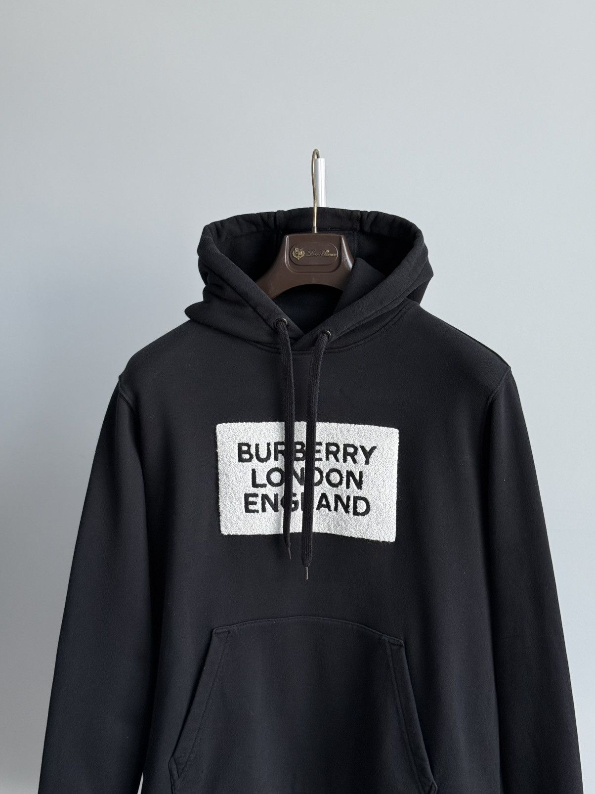 Burberry Burberry London England Black Box Logo Hoodie Size M Cotton Size US M / EU 48-50 / 2 - 4 Thumbnail