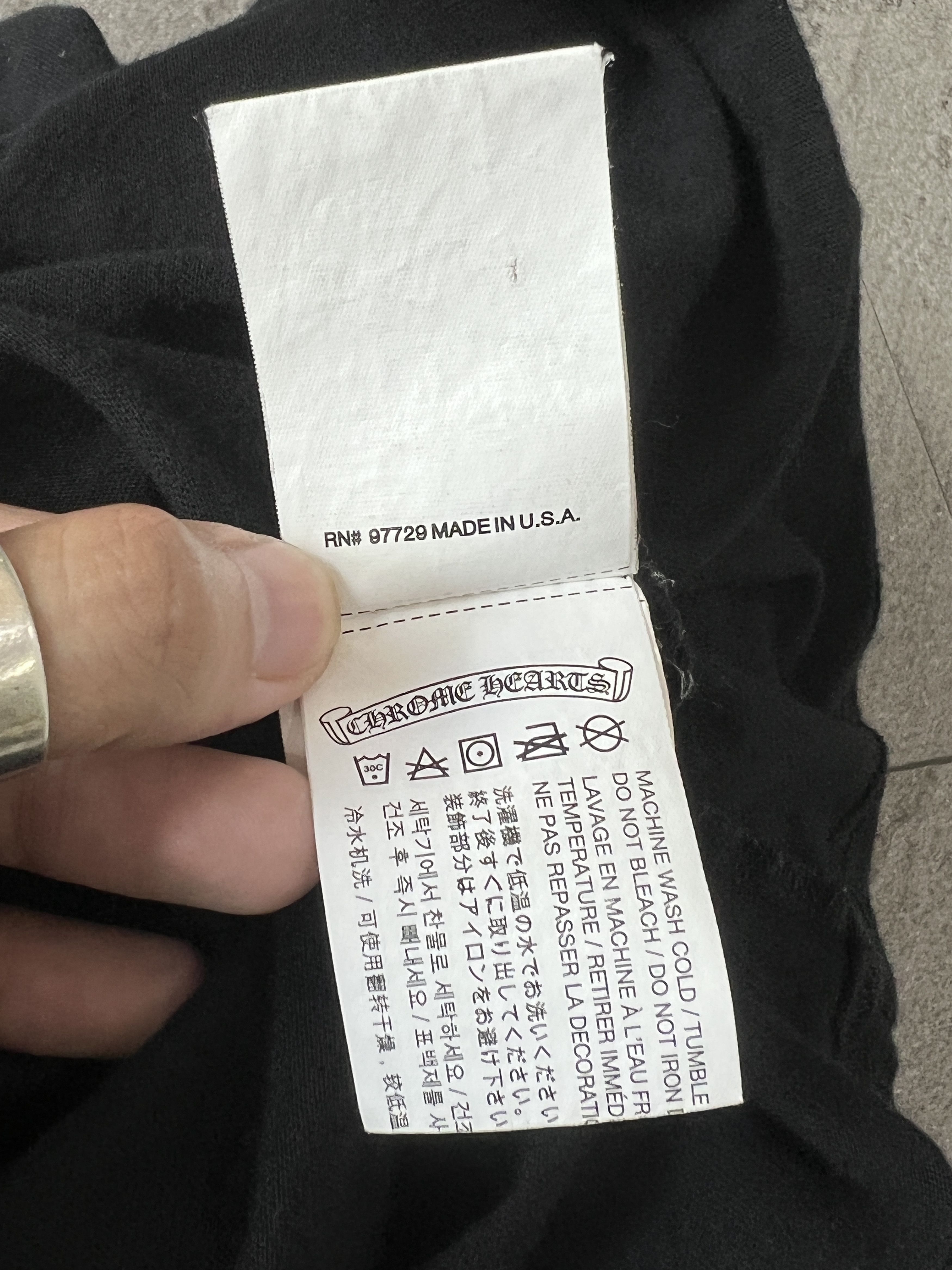 Chrome Hearts Chrome Hearts Pocket Tee Fuck You Script Back Black M Size US M / EU 48-50 / 2 - 8 Thumbnail