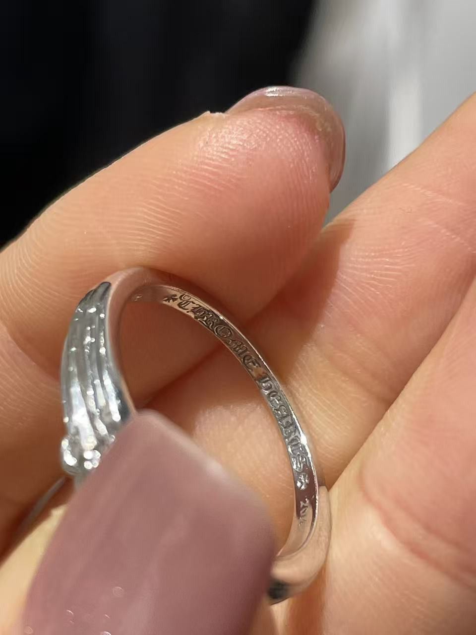 Chrome Hearts Chrome Hearts 18K White Gold Diamonds Baby Dagger Ring Size ONE SIZE - 12 Thumbnail