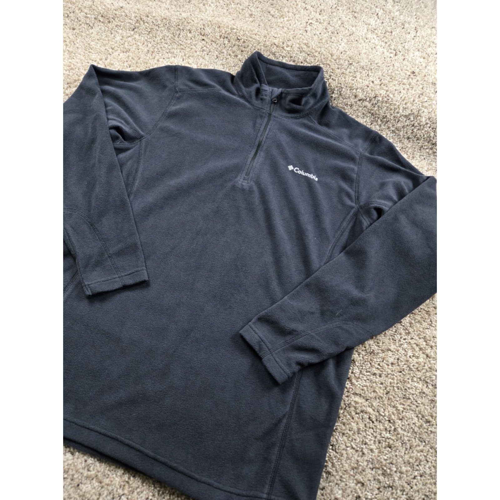 Vintage Columbia Fleece Shirt Mens M Gray 1/4 Zip Pullover Mock Neck Long Sleeve Seasonal Activewear Size US M / EU 48-50 / 2 - 2 Thumbnail