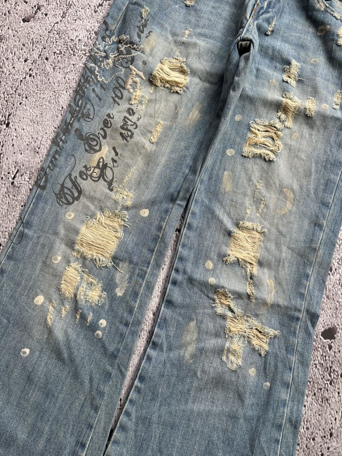 Hysteric Glamour 2000's Flare Abercrombie Distressed Denim bootcut Size US 31 - 8 Thumbnail