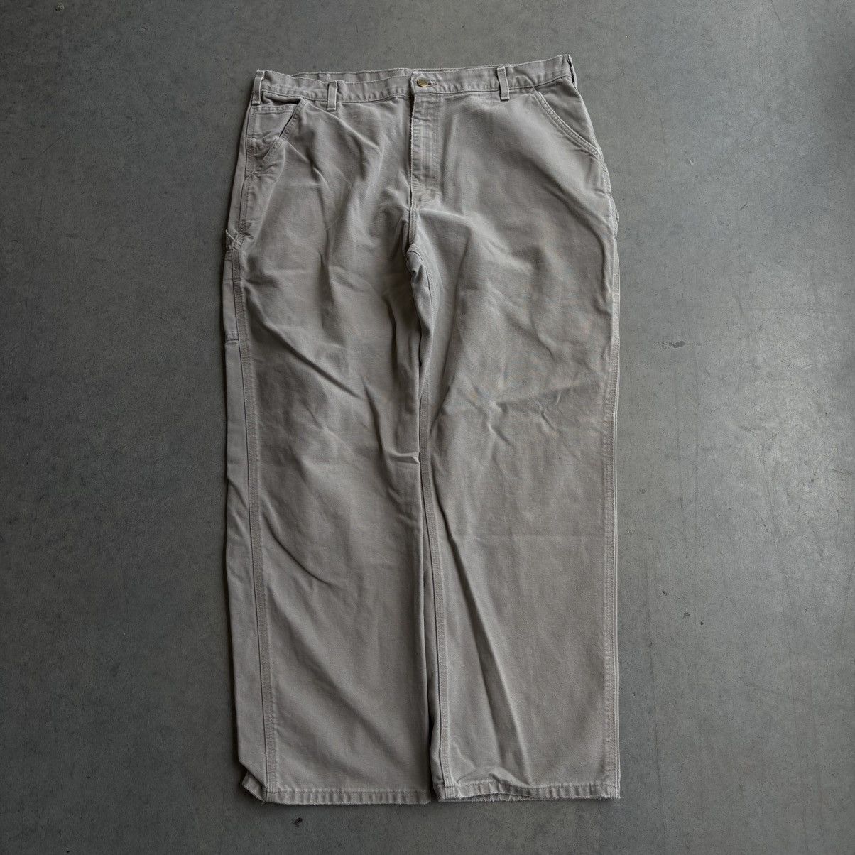 Carhartt × Vintage Vintage 40x30 Carhartt Carpenter Pants Beige Workwear Baggy Size US 40 / EU 56 - 4 Thumbnail