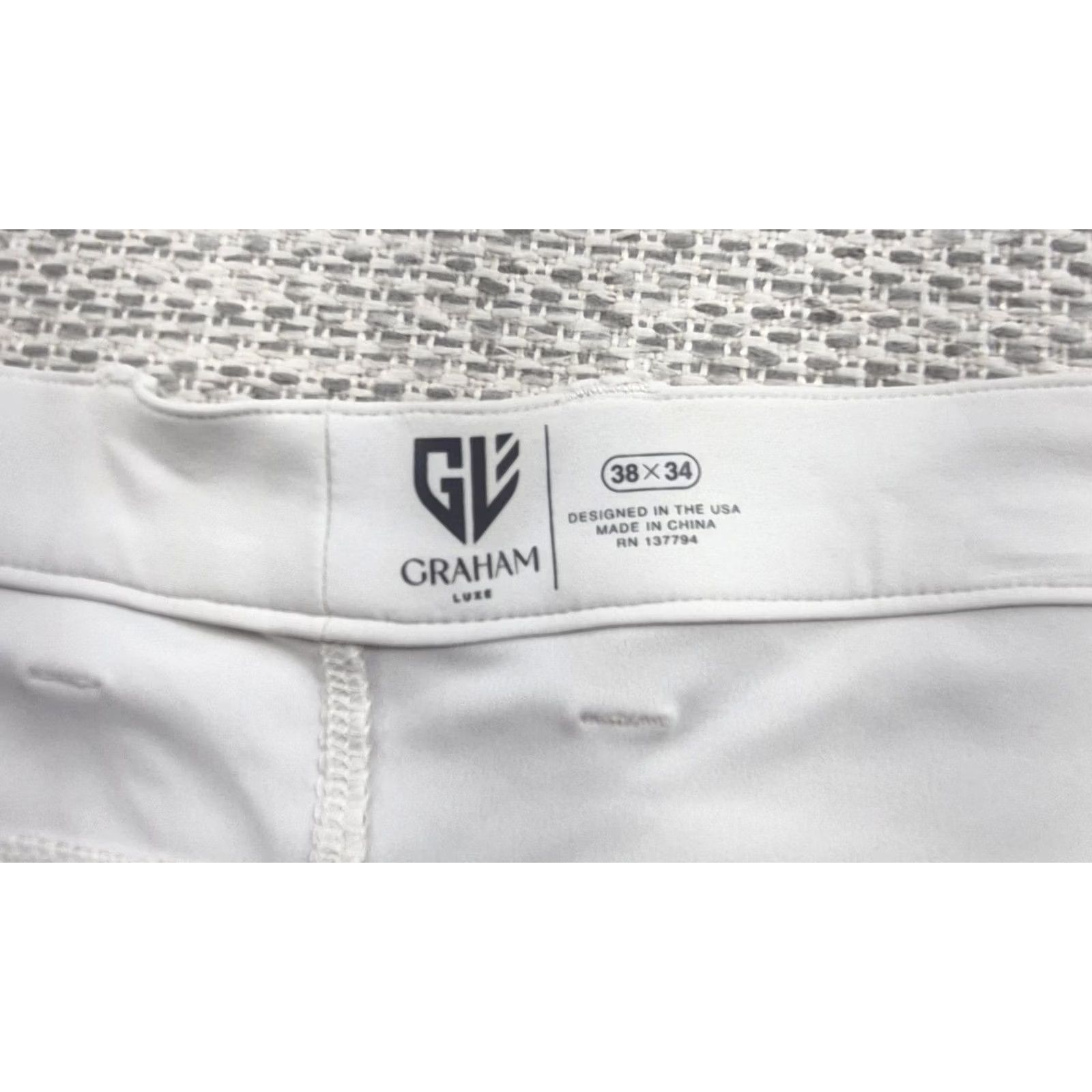 Vintage Graham Luxe Golf Pants Mens 38x34 Ivory White Polyester Straight Leg Chino Casual Vintage No Size US 38 / EU 54 - 3 Thumbnail