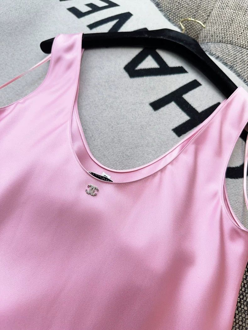 Chanel Chanel Satin Silk Sleeveless Pink Dress Size M / US 6-8 / IT 42-44 - 7 Thumbnail