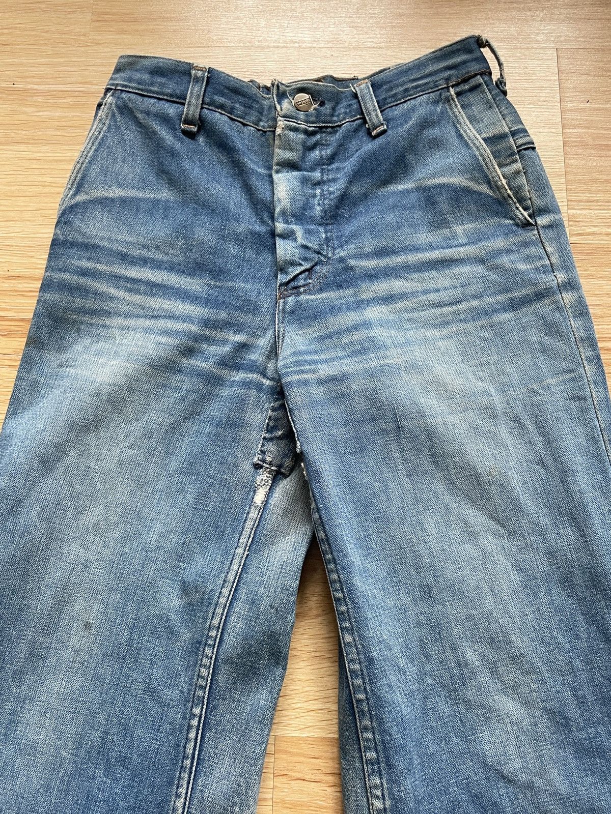 Wrangler Vintage Wrangler 70s Bootcut Talon Faded Distressed size W28 Size US 28 / EU 44 - 3 Thumbnail