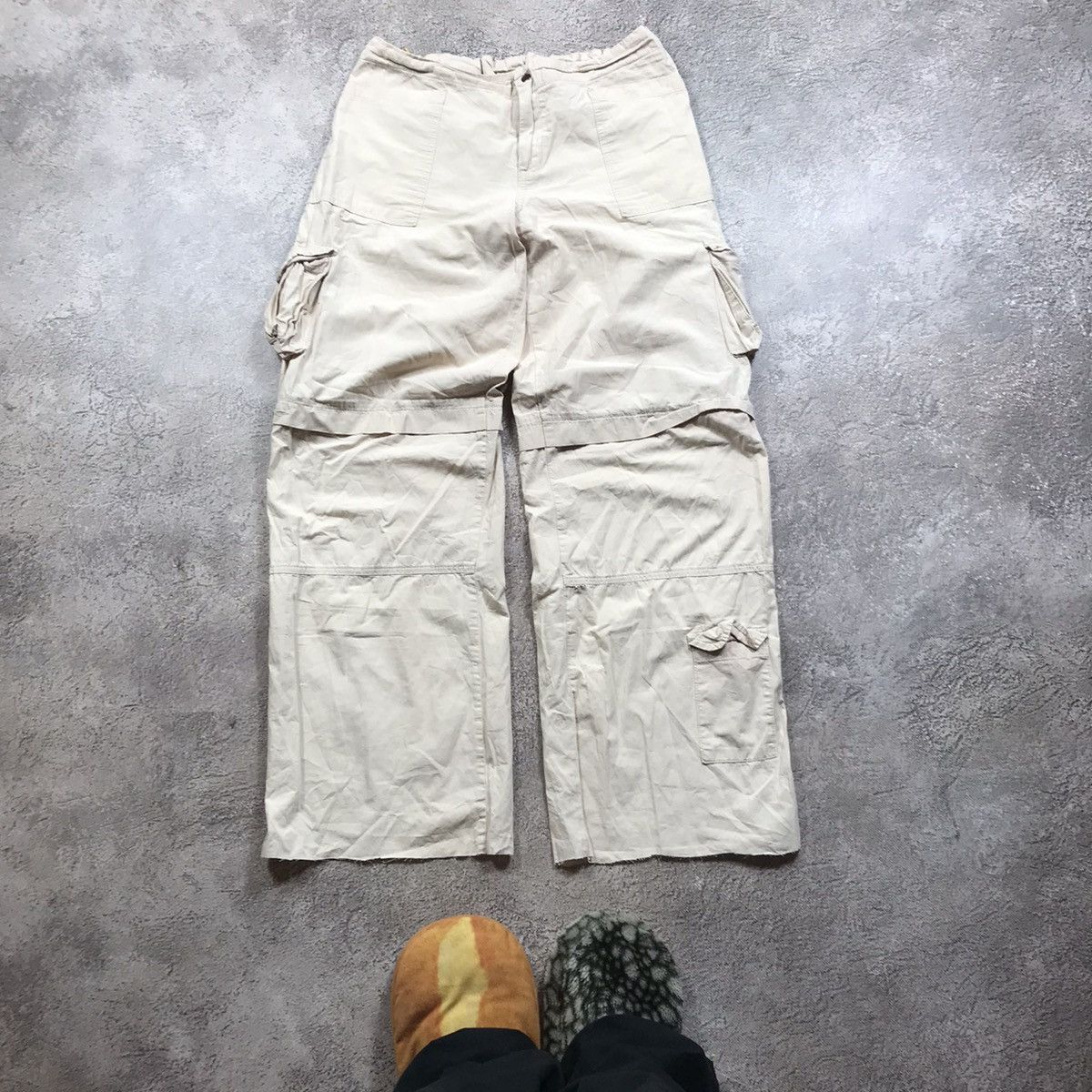 Vintage Vintage Y2K Baggy Cargo Pants Distressed Tactical Streetwear Size US 27 - 2 Thumbnail