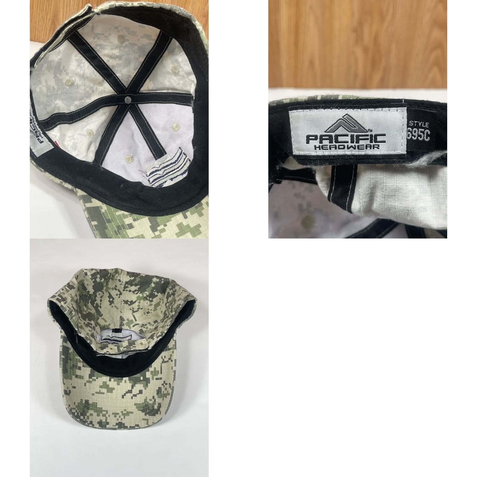 Vintage Pacific Headwear Semper 695C Hat Cap One Size Fit All Strap Back Camouflage Size ONE SIZE - 8 Thumbnail