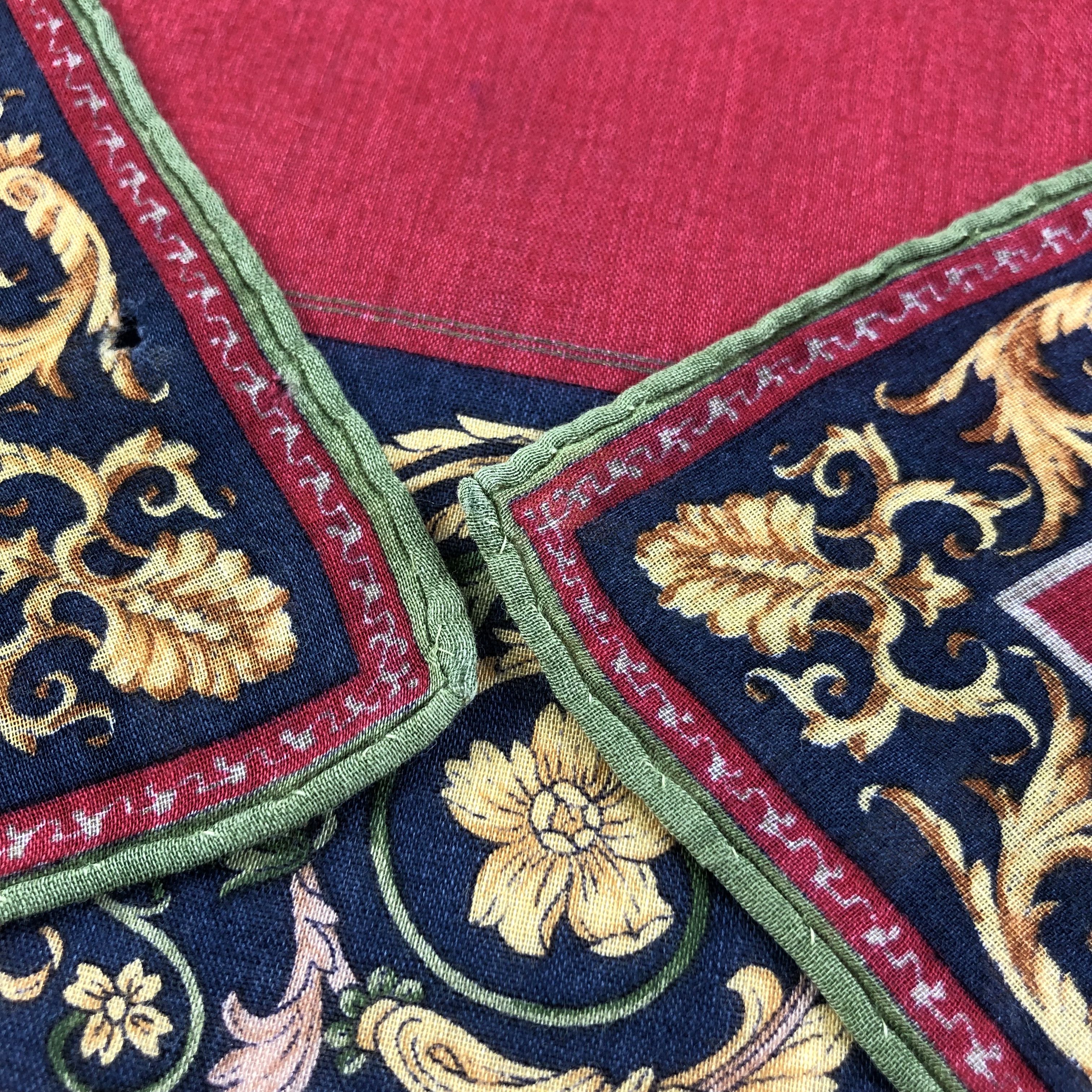 Celine × Vintage Celine Hand Rolled Handkerchief Neckerchief Bandana H1716 Size ONE SIZE - 8 Thumbnail