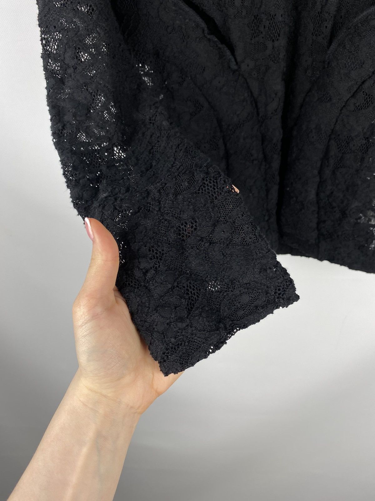 Comme des Garcons BNWT! Comme Des Garçons floral lace long sleeve top tunic Size S / US 4 / IT 40 - 8 Thumbnail