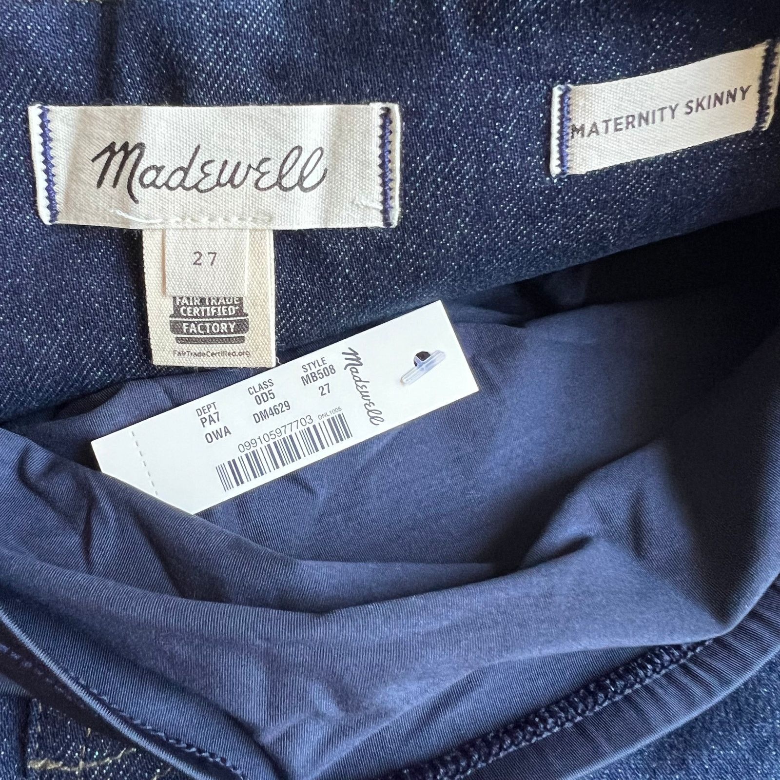 Madewell Madewell Wash Blue Over-Belly Maternity Skinny Jeans, US27 Size 27" / US 4 / IT 40 - 2 Thumbnail