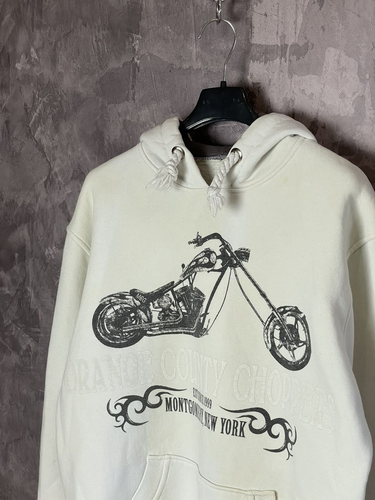 Vintage × West Coast Choppers Vintage 90s Orange County Choppers Sleeve Cross Hoodie Size US M / EU 48-50 / 2 - 7 Thumbnail