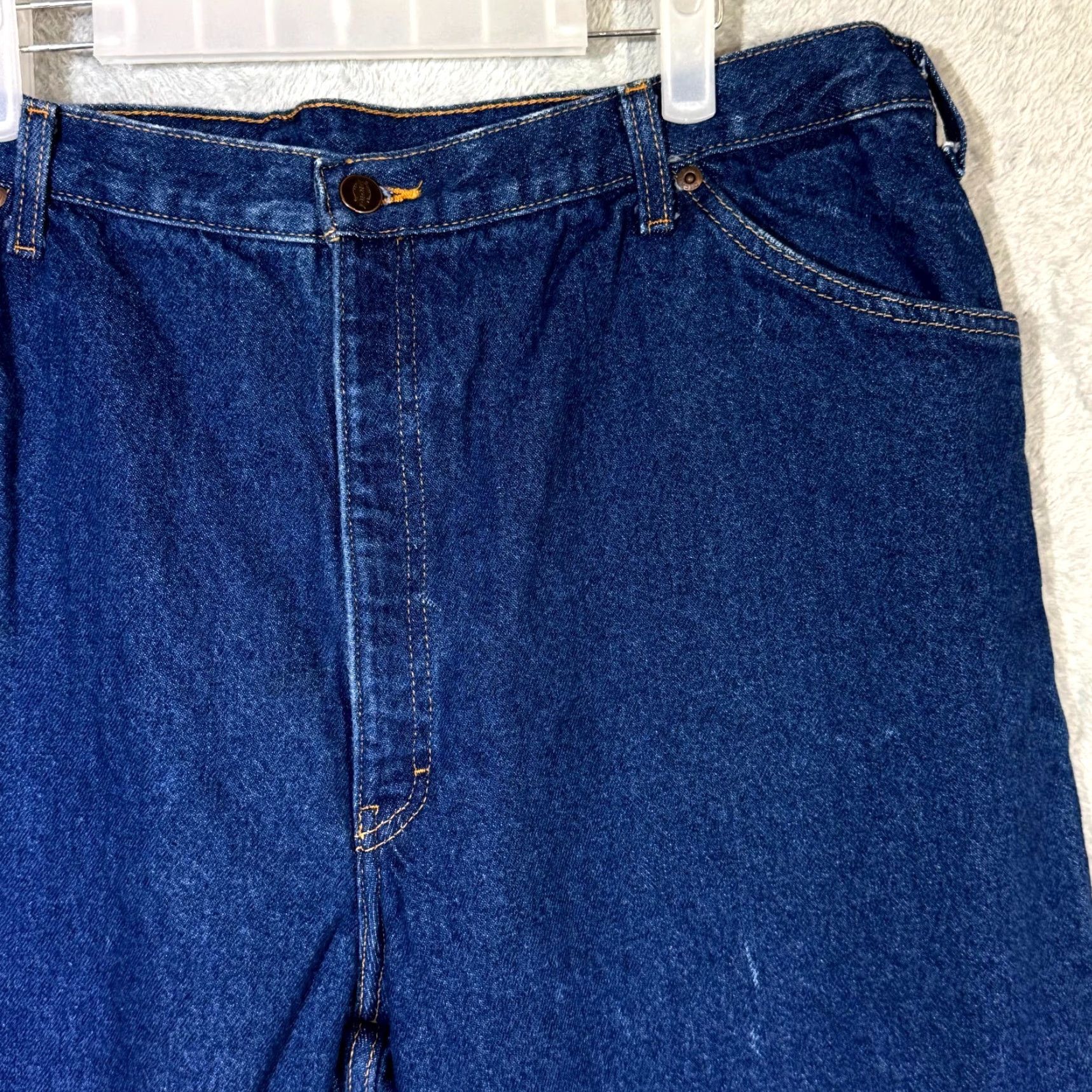 Dickies Dickies Jeans Mens 40x30 Blue Denim Flannel-Lined Straight Leg High Rise Plaid Denim Jeans Mens Size US 40 / EU 56 - 4 Thumbnail