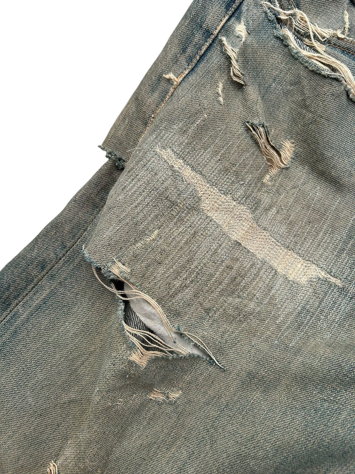 Kapital Thrashed Vintage Sugar Cane Selvedge Denim Jeans Grunge Size US 34 / EU 50 - 18 Thumbnail