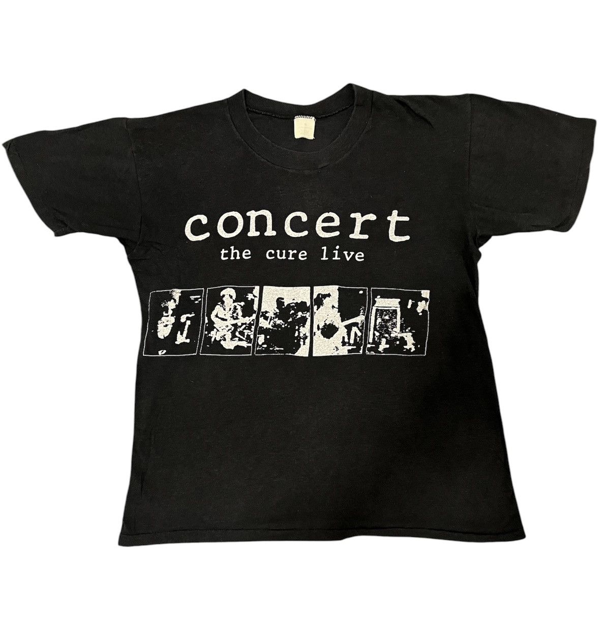 Vintage The Cure Live Concert 1980s Black T-shirt