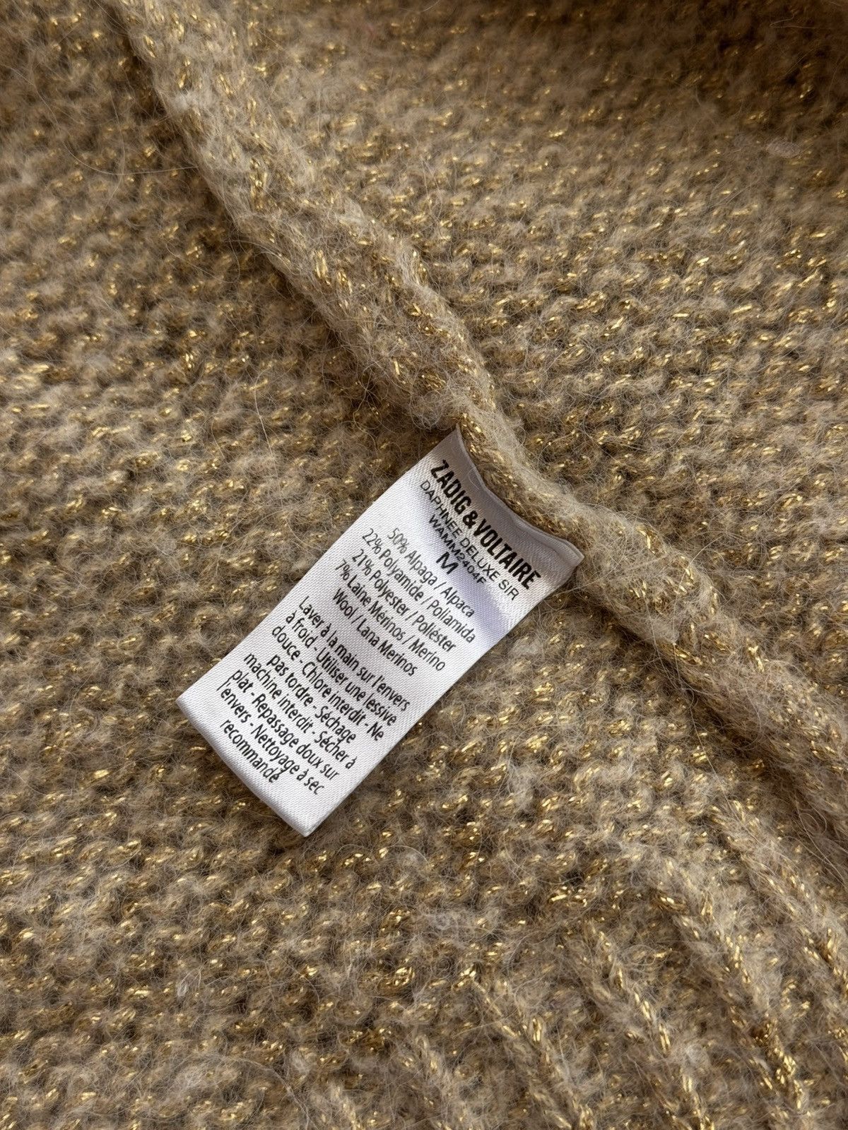 Vintage × Zadig & Voltaire Vintage Zadig & Voltaire Deluxe Daphnee Sir Alpaca Cardigan Size M / US 6-8 / IT 42-44 - 13 Thumbnail