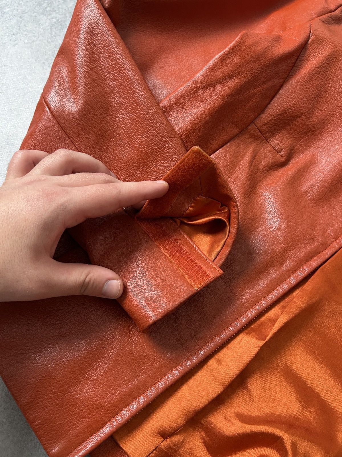 Vera Pelle Helline orange jacket women’s genuine leather Size S / US 4 / IT 40 - 8 Thumbnail