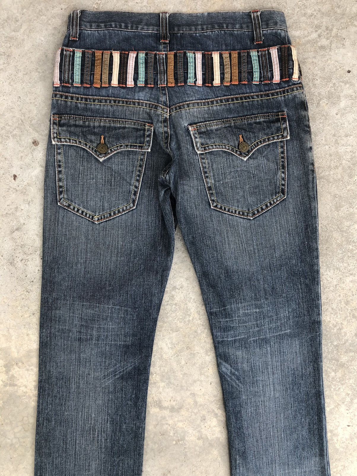 Hysteric Glamour Japanese Blue Spencer Double Waist Distressed Jeans Size US 32 / EU 48 - 8 Thumbnail