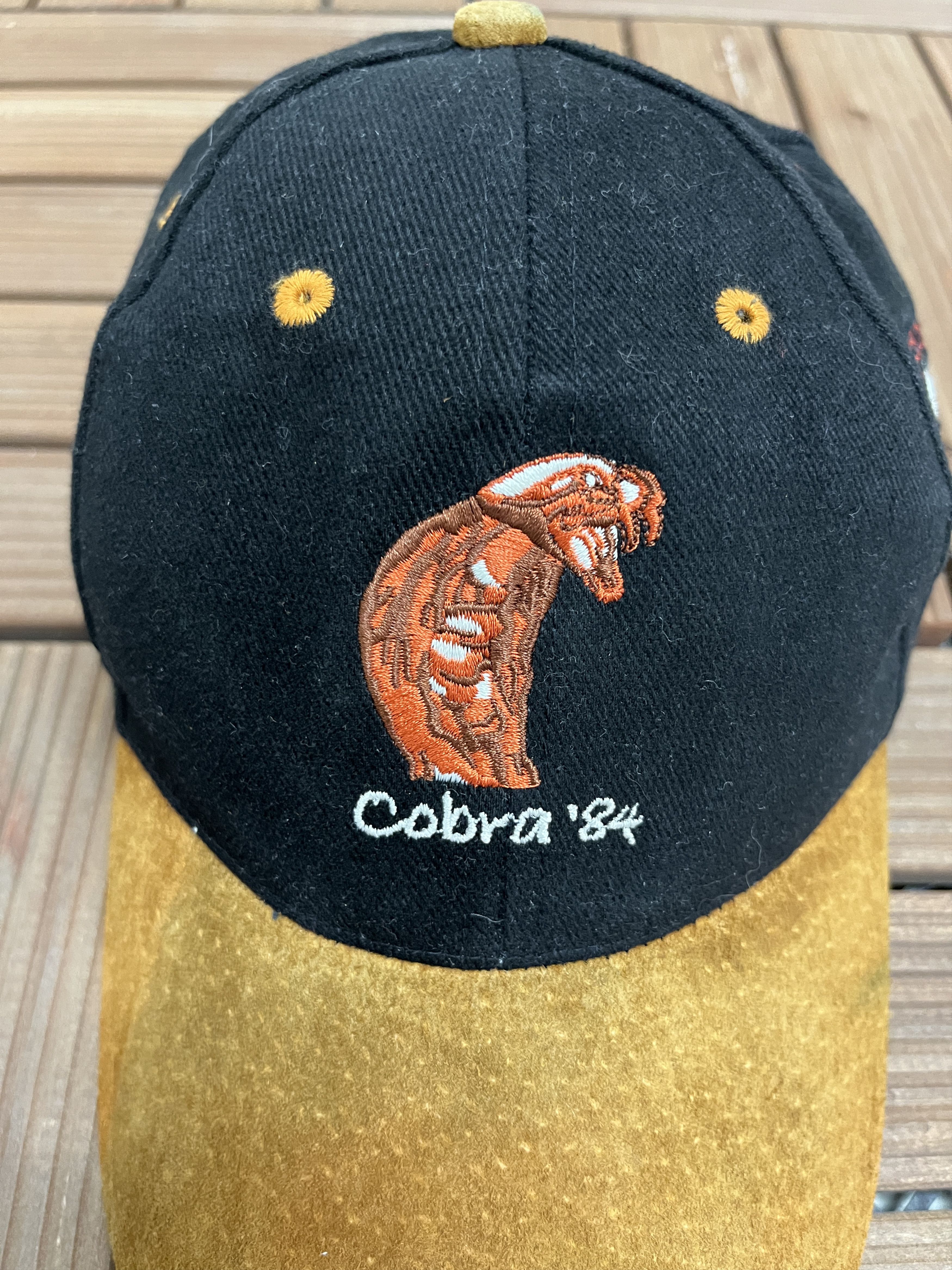 Vintage Cobra '84 Whiskey Vintage Strap Back Black Hat Cap Size ONE SIZE - 3 Thumbnail