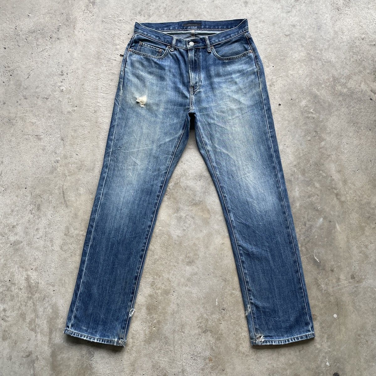 Japanese Brand Vintage Japanese Brand Faded Denim Jeans Pants W31x31.5 Size US 31 - 1 Thumbnail