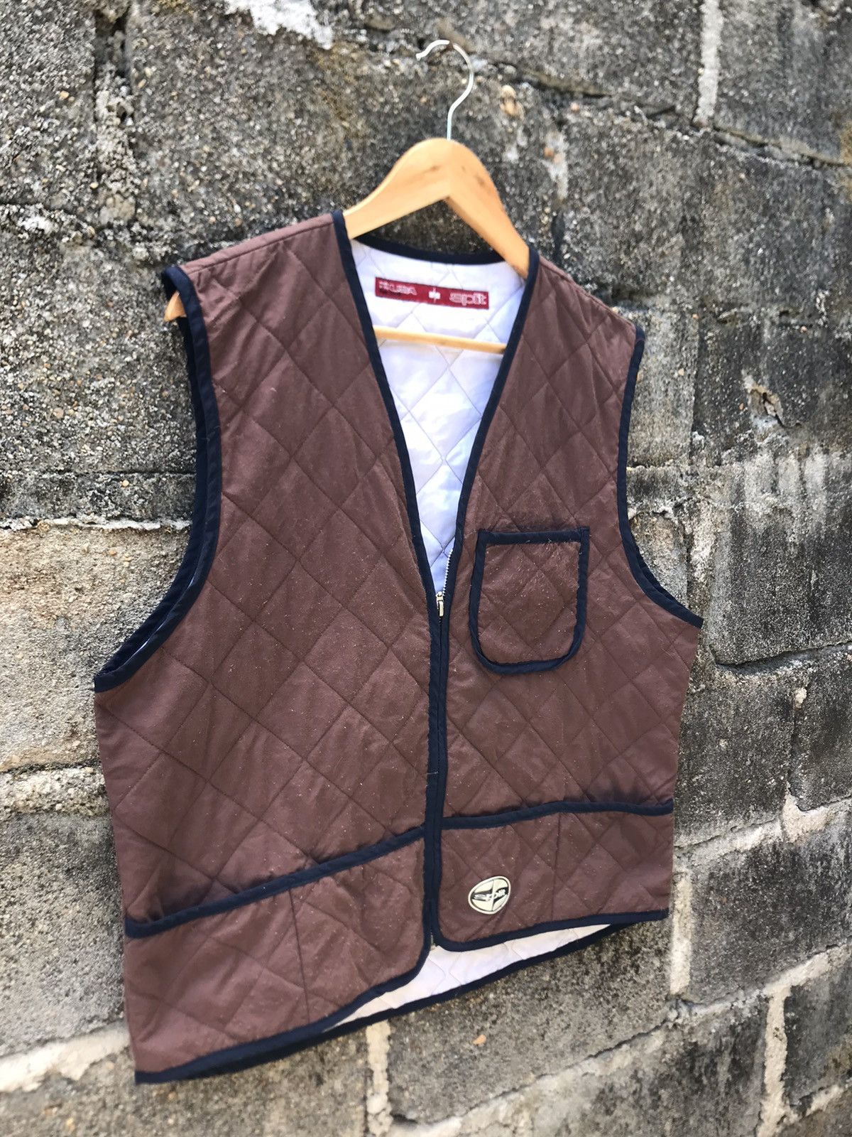 Split 🔥Vintage 90s Split Zip Quilted Vest- One Size Size US M / EU 48-50 / 2 - 2 Thumbnail