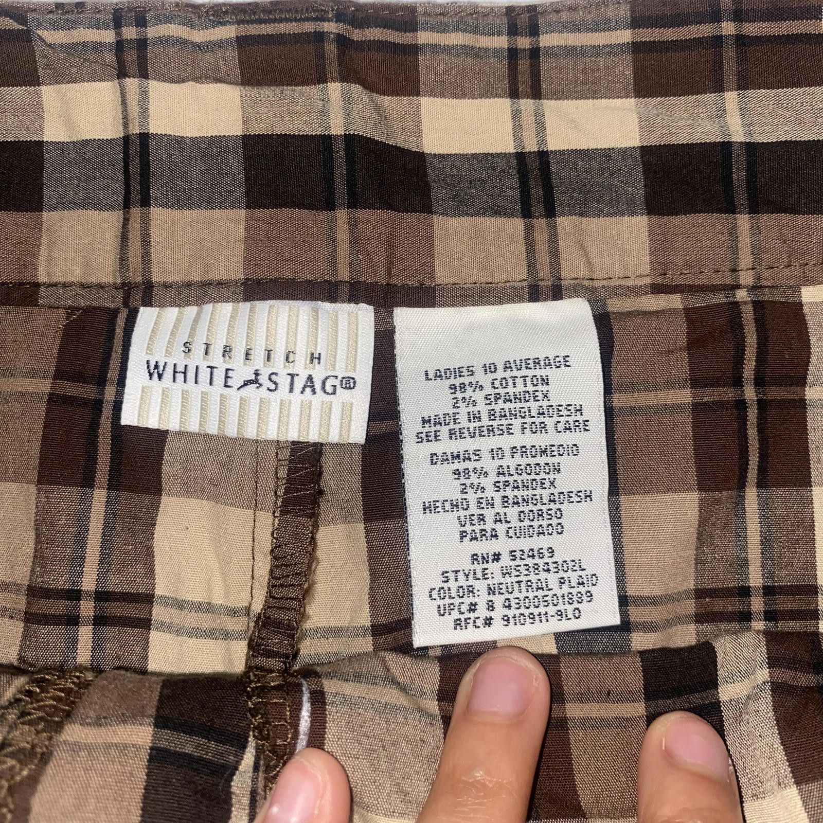 Designer Vintage Brown Plaid Skort Size 10 Y2K Preppy Aesthetic Size 32" / US 10 / IT 46 - 4 Thumbnail
