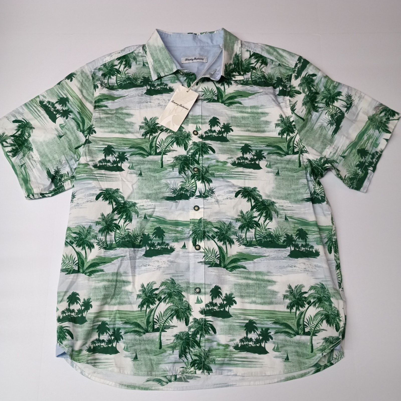 Tommy Bahama Tommy Bahama Shirt Men's Size L Green White Floral Print Size US L / EU 52-54 / 3 - 1 Thumbnail