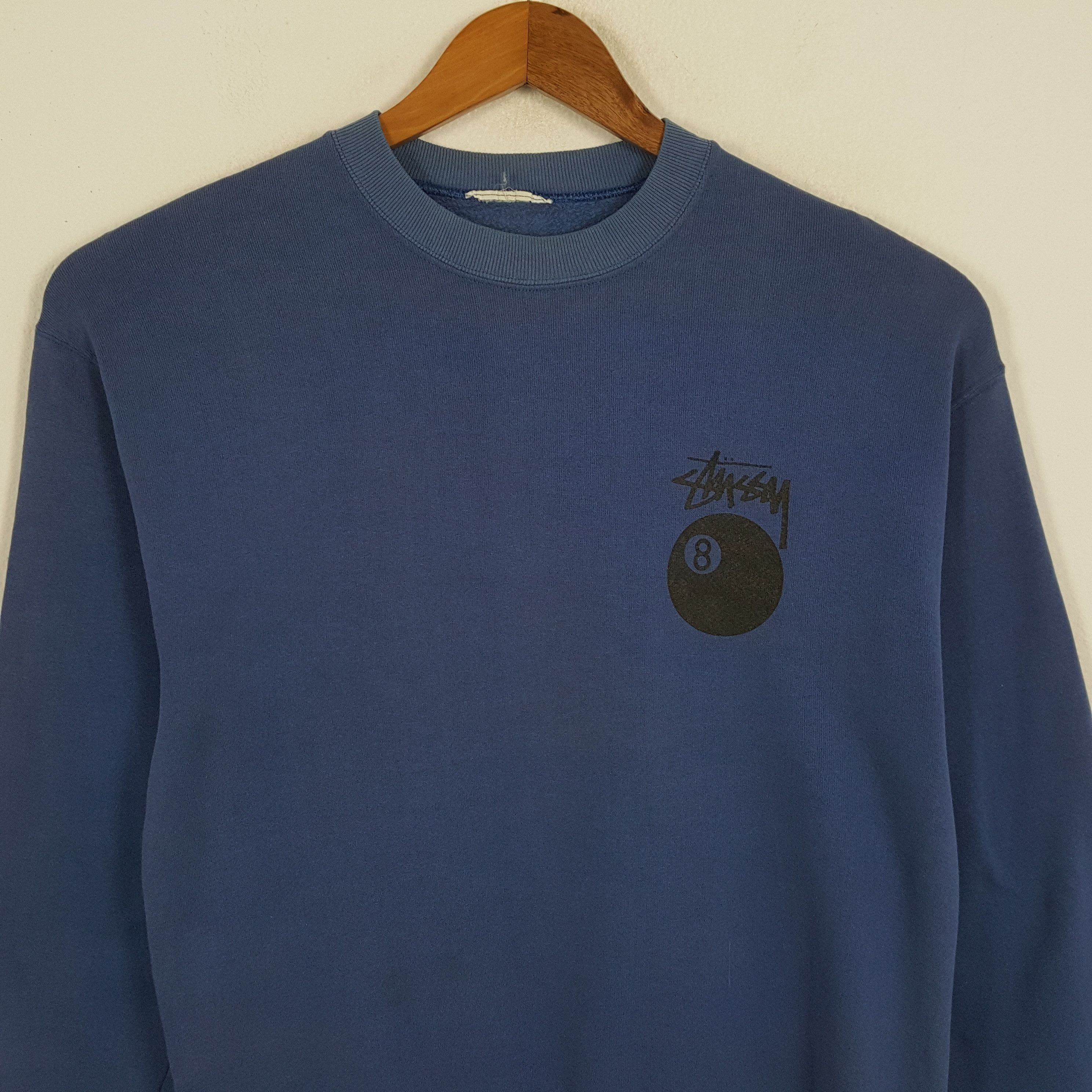 Stussy × Vintage Vintage STUSSY x 8 Ball Streetwear Skateboard Sweatshirts Size US M / EU 48-50 / 2 - 4 Thumbnail