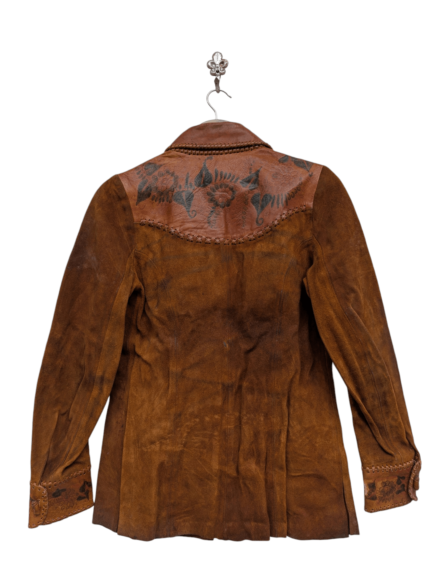 Handmade HANDMADE LEATHER JACKET FLOWER MOTIFS Size M / US 6-8 / IT 42-44 - 2 Thumbnail