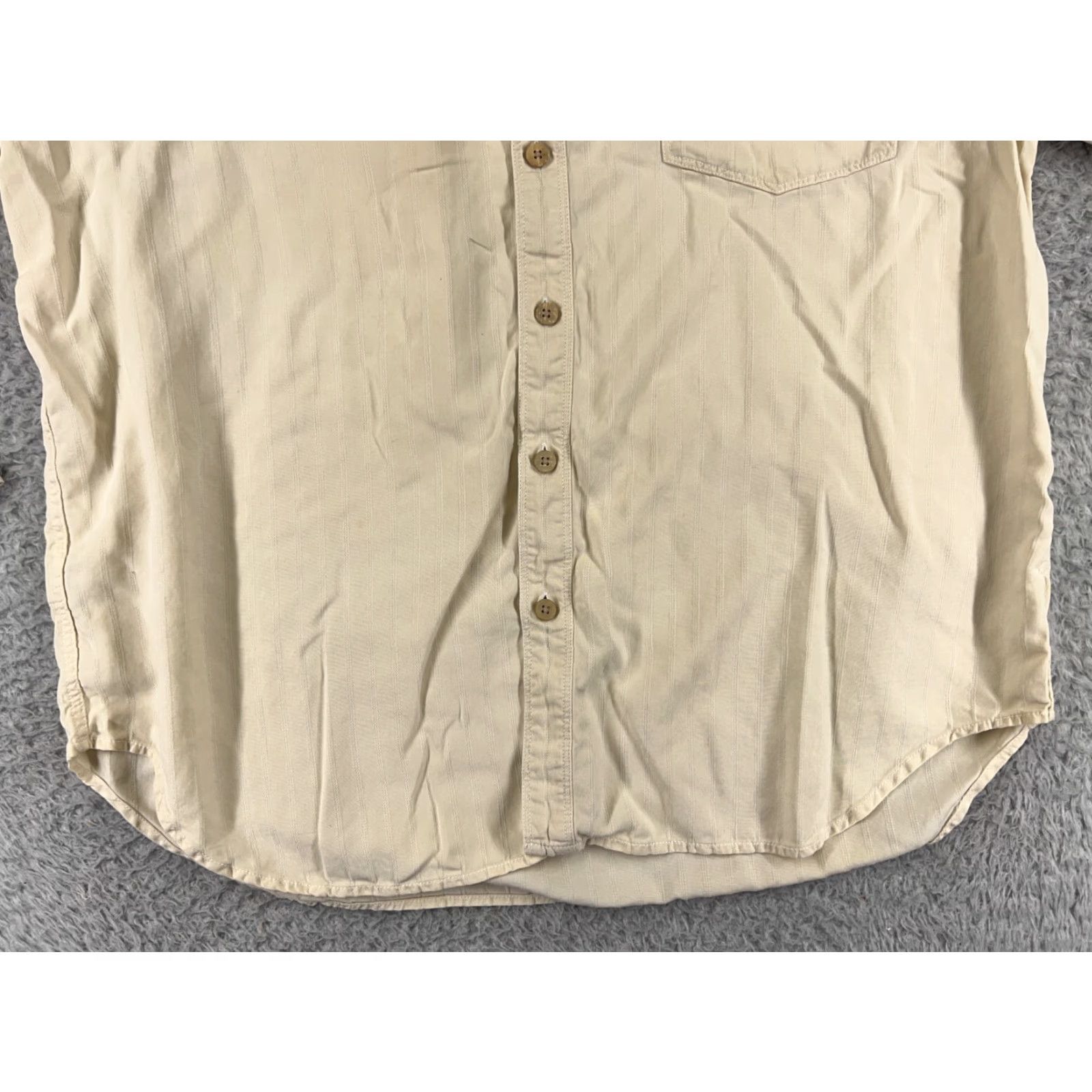 Tommy Bahama Tommy Bahama Mens Shirt Yellow 100% Silk Striped Hawaiian Camp Button Up Size US L / EU 52-54 / 3 - 6 Thumbnail