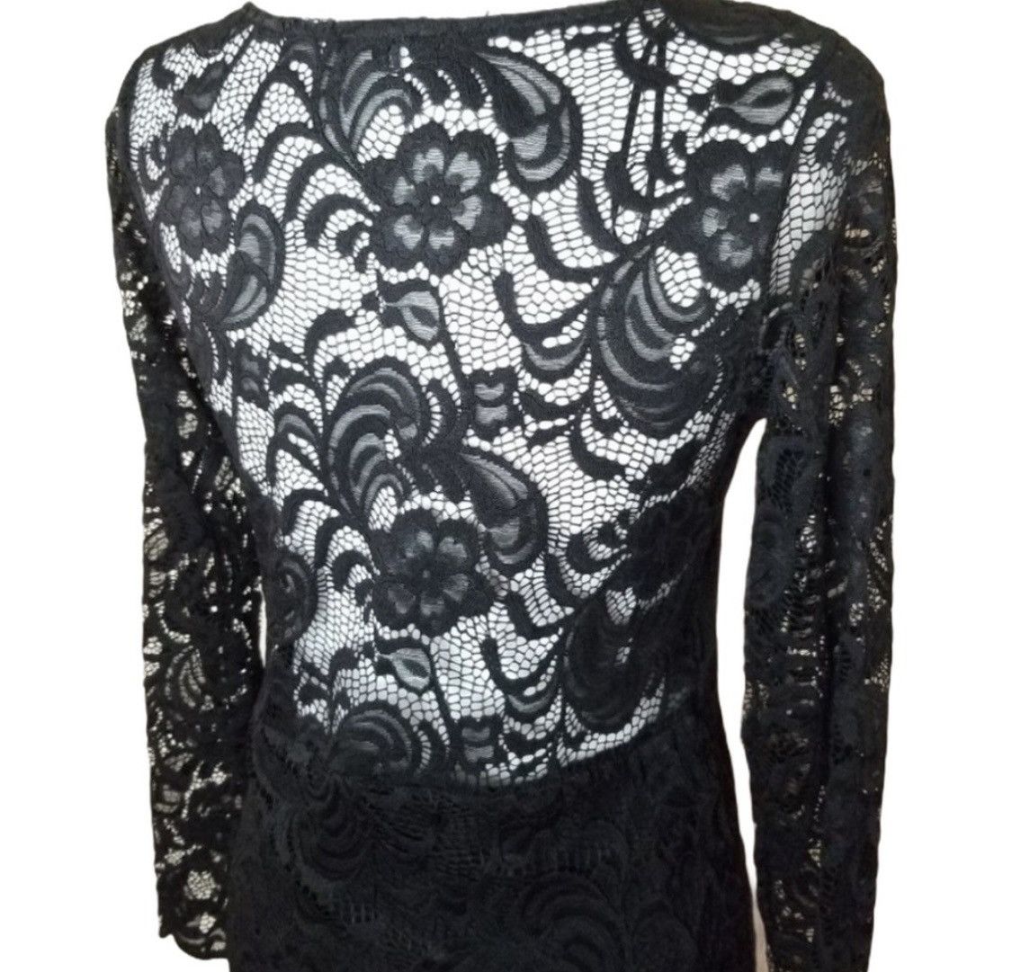 Other FLORAL EMBROIDERED LACE OPEN BACK COCKTAIL DRESS Size S / US 4 / IT 40 - 3 Thumbnail