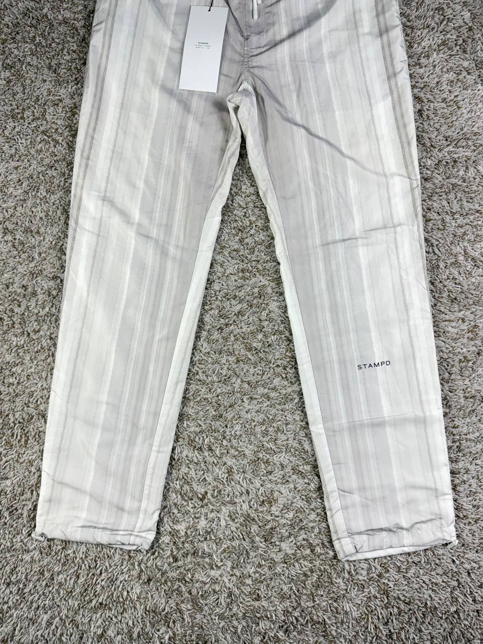 Stampd Stampd Drawstring Polyester Pants In Stripe Size US 34 / EU 50 - 3 Thumbnail