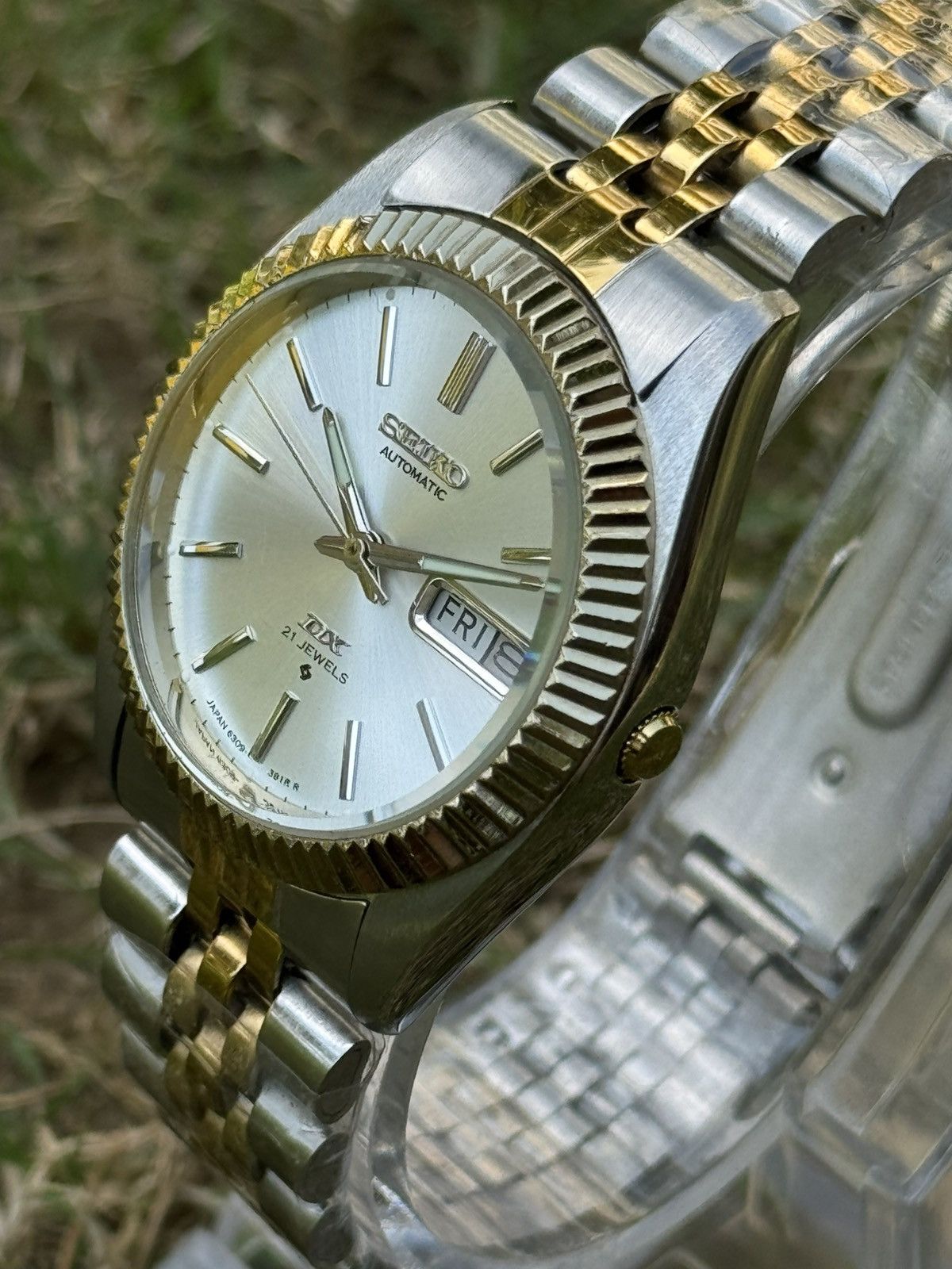 Seiko Seiko 5 DX Fluted Bezel Automatic 6309 Japanese mens Watch Size 36 - 9 Thumbnail