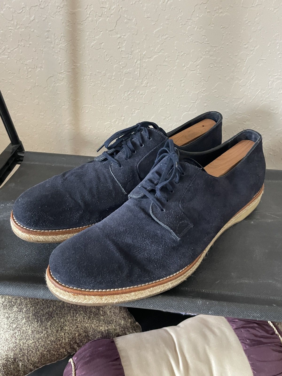 Prada Suede Derby’s w/espadrille soles Size US 13 / EU 46 - 4 Thumbnail