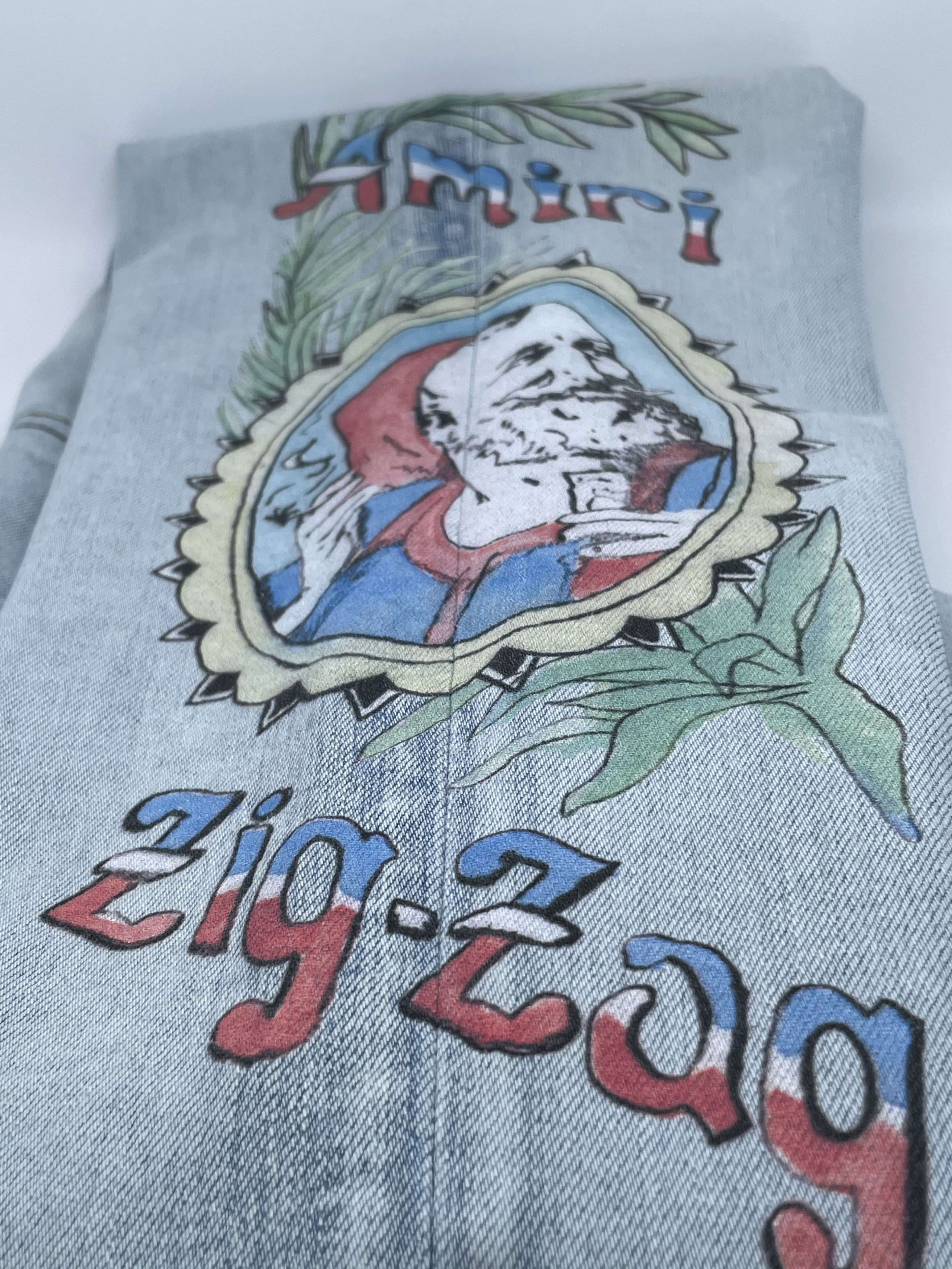 Amiri AMIRI (Zig Zag Light Indigo Jeans) Size US 34 / EU 50 - 15 Thumbnail