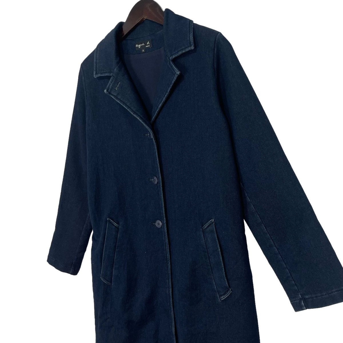 agnes b. Vintage Agnes B Denim Long Jacket Button Up Agnes B brand Size S / US 4 / IT 40 - 3 Thumbnail
