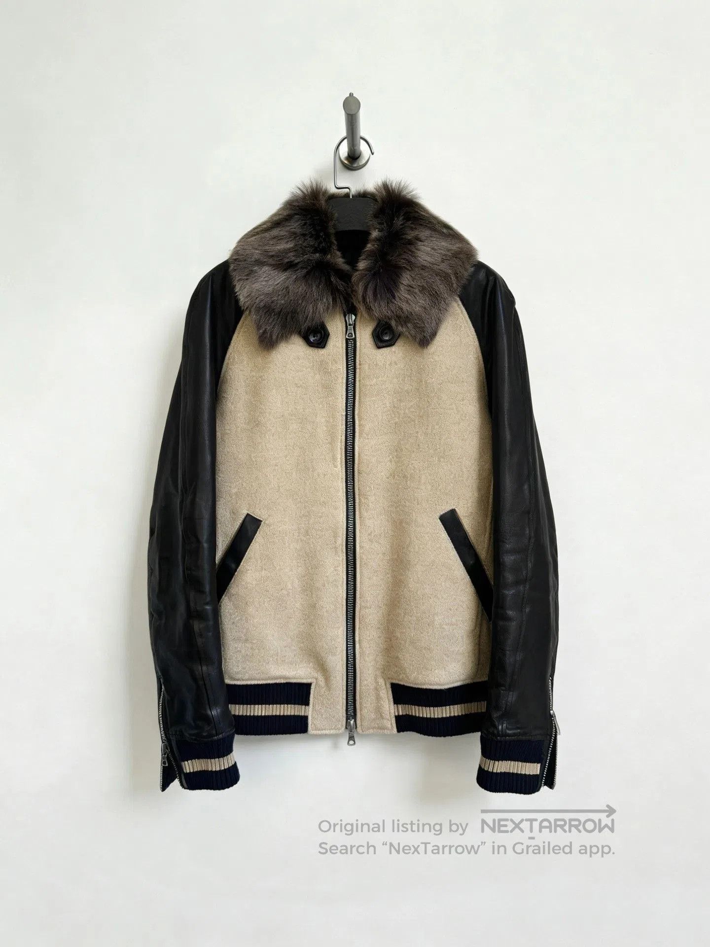 Isamu Katayama Backlash BackLash Fur Collar Leather Jacket. Size US L / EU 52-54 / 3 - 1 Thumbnail