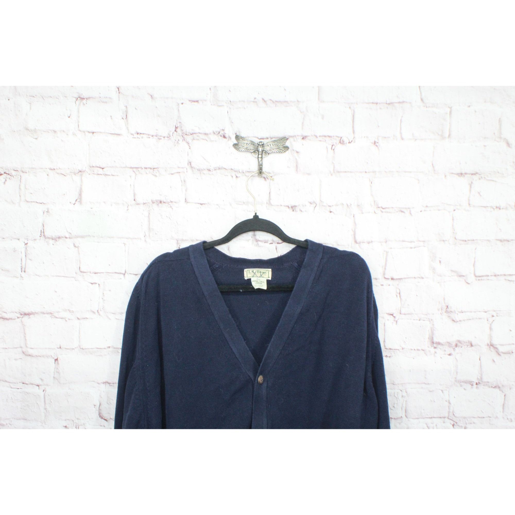L.L. Bean LL Bean Men's Classic Cotton V Neck Sweaters Cardigan Size L Size US L / EU 52-54 / 3 - 2 Thumbnail