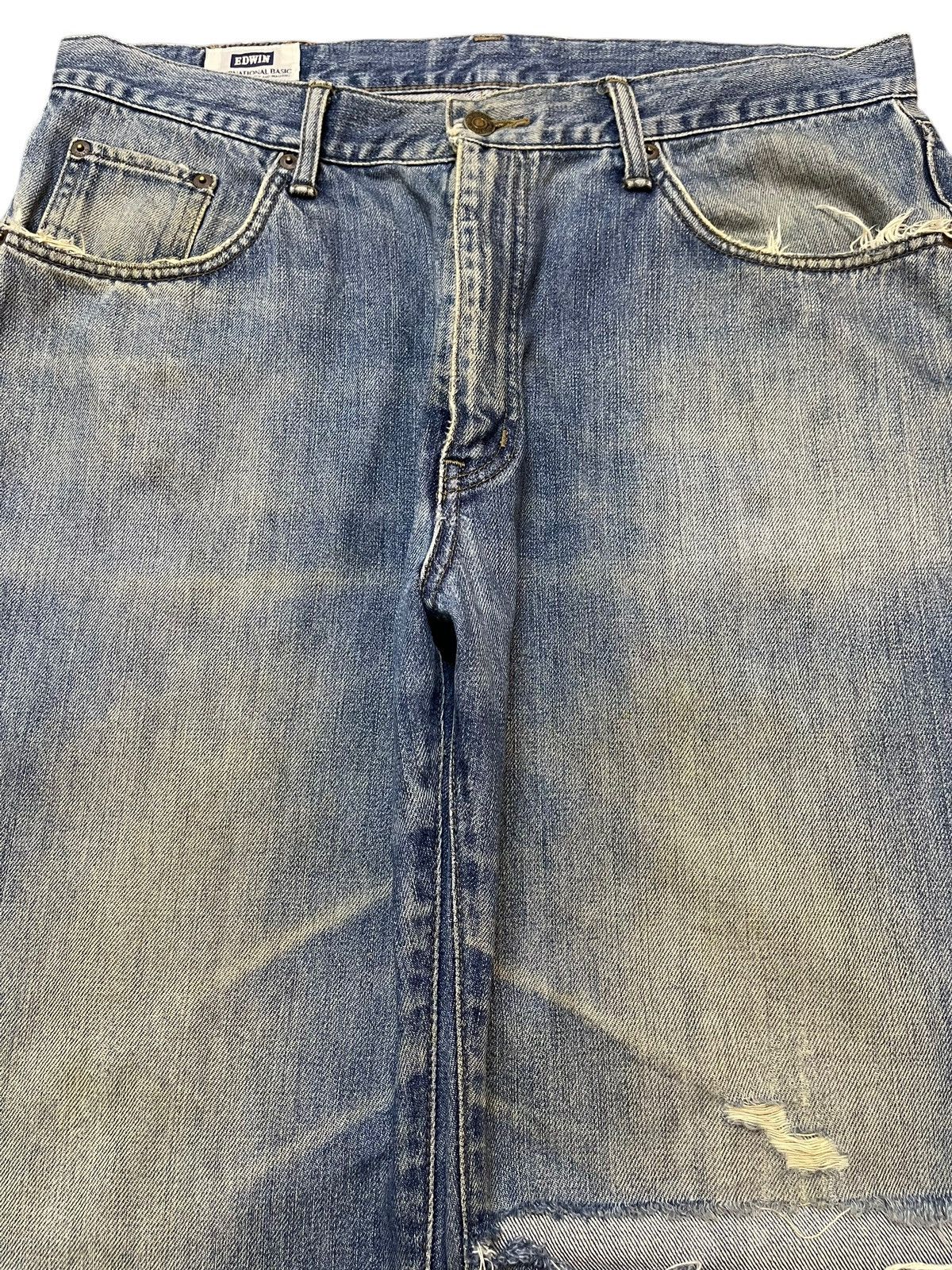 Edwin Vintage 90s Edwin 404 Mud Wash Distressed Style Baggy Jeans Size US 36 / EU 52 - 3 Thumbnail