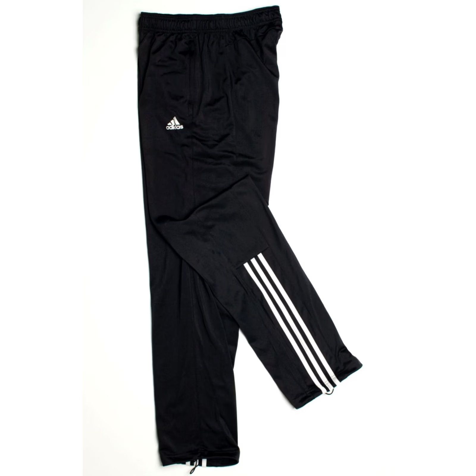 Adidas VINTAGE Adidas Track Pant Small Black 3 Stripe Athletic Gym Joggers Pants Small Adidas Black Polyester Mens Womens Girls Boys Size US 29 - 2 Thumbnail