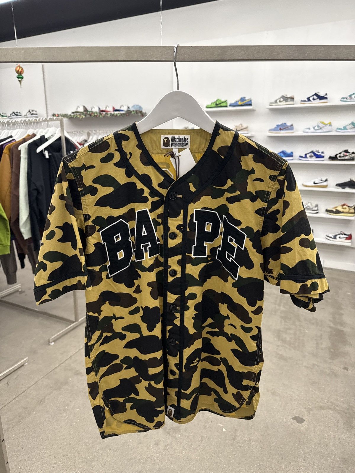 Bape 1st Camo Baseball Shirt | Grailed